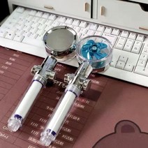 회오리샤워기 360 회전 욕실 샤워 고압 물 절약 강력한 프로펠러 터보 부스트 스프레이 수도꼭지 폭포 헤드, 14 Upgrade Blue
