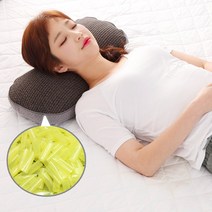 [에코숲라이프] 편백 메밀 바이오칩 H.골지 땅콩베개, 블랙