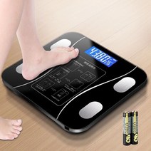 미니체중계 체지방 측정 스마트 블루투스 무게 다기능 전자 저울 가정용 인체 전문 체지방, 하얀