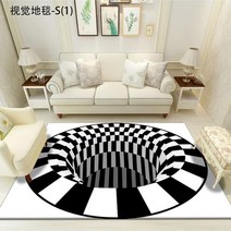 레드카펫 파인텍스 롤카페트 파이론텍스 소용돌이 일루션 러그 바닥 없는 구멍 3D 트랩 기하학적 블랙 화이트 침실 거실 미끄럼 방지 매트