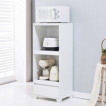 힘찬리빙 비앙카 500 전자렌지 수납장 밥솥 선반 밥통 렌지대, 비앙카 500 렌지대 슬라이드형, 화이트