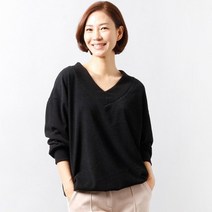 시드마켓 심플 딥브이넥 니트 2113125S 빅사이즈 여성