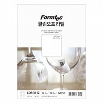 폼텍 클린오프 라벨 LDR 3112 라벨지 10매 12칸 기타라벨 물류관리용라벨 DVD라벨 라벨지 CD라벨