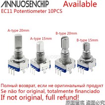 엔코더 로터리 엔코더 휠인코더10PCS EC11 15mm / 20mm 하프/플럼 축 로터리 엔코더 핸들 코드 스위치 디지, 02 A-type_01 15 미리메터