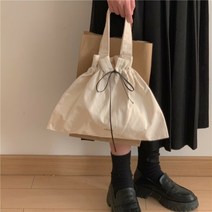 리본 스트링 복조리 면 더스트백 이너 수납 손목 파우치 토트