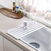 케이리빙 플러스업 씽크롤 보조 선반, 화이트