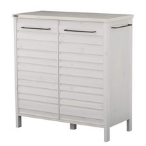 사토 산업 LAFIKA 캐비닛 찬장 폭 85.5cm 깊이 40cm 높이 90cm 화이트 가동 선반 후면 화장 스틸 손잡이 LF90-90C WH