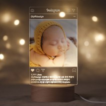 글리프 인스타그램 감성 액자 아크릴 사진 무드등 제작 결혼 돌잔치 어버이날 축하선물