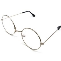 패션 동글이 동그란안경 안경테 알있는안경 은색