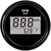 Tachomet for Boat 자동차 트럭 오토바이 LED 디지털 타코미터 엔진 아워미터 해양 RPM 미터 방수, 02 BN