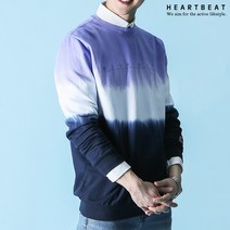 하트비트 벨오카 맨투맨 베이직핏 그라데이션 나염 긴팔티셔츠 커플룩 단체복 남자 여자 남여공용 빅사이즈 커플티 단체티