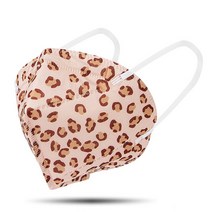 귀편한 새부리형마스크 귀안아픈 마스크 대형 맞춤형 KN95 마스크 5 겹 일회용 3D 접이식 방진 데이지 컬, 13 Leopard print, 한개옵션1