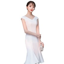 흰원피스 뷔에스트 엄마돌 스몰웨딩 원피스 드레스 44사이즈