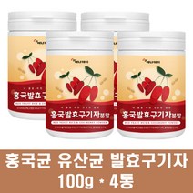 발효구기자 유산균 가루 구기자차 홍국 흥국 구기자 국산 플란타럼 김치유산균 건구기자 구기자열매 베타카로틴 베타인, 4통