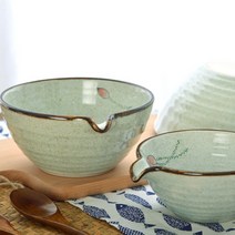 도자기저그 다도 조미료 베이킹 세라믹 소스 그릇 피쳐 우유 차, 7인치 그릇 중간