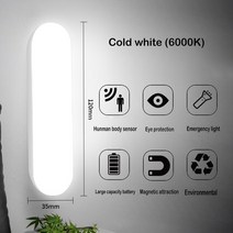 신박한 스마트 조명 앱 컨트롤 개인방송 게임 차박 캠핑 RGB 조명 스마트 모션 센서 캐비닛 조명 무선 LED, 02 WHITE