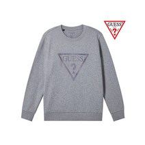 [게스] MEN FLEECE CREW(벨벳삼각기모) KJ4K04C4