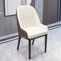 예쁜 카페 인테리어 엔틱 의자 다이닝 레스토랑 라운지 체어, A 화이트 + 브라운