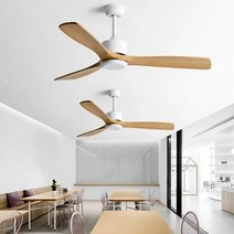 원목 실링팬 저소음 거실 천정 우드 카페 42인치 호텔, 화이트+우드컬러 52인치(132cm)+리모콘