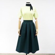 봄 여성 A라인 롱 플리츠 주름 밴딩 맥시 풀 벌룬 화이트 블랙 스커트 4color