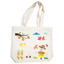 [판박이네1746]가을허수아비 스텐실 에코백 만들기 (2종택1), 3인세트