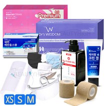 위생용품 모음(종택)-(라텍스장갑/덴탈마스크/손소독제/일회용/알콜솜/방수패드), 03-메디컴 라텍스장갑(XS)