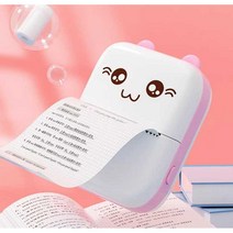 핸드폰 사진 인화기 영수증 여행용 미니포토프린터, 핑크고양이