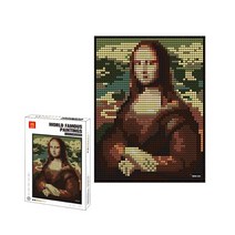 완지블럭 세계 명화 시리즈 모나리자 3262pcs 레오나르도 다 빈치 레고호환블럭 블럭리무버블포함