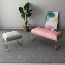 신부대기실 의자 웨딩홀 체어 럭셔리 신부 벨벳 소파, 핑크(90*40*42)