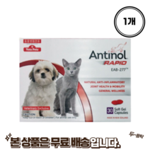 강아지 안티놀 30정 / 안티놀 래피드 30정 (강아지 고양이 겸용) / 관절 영양제 / 국내정식판매제품 / 리뉴얼 버전 신제품, 1개 30정