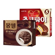 롯데제과 몽쉘 카카오 336gx1개+초코파이 336gx1개, 336g, 2개