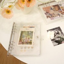 1300K A5 6공 PVC 콜렉트 바인더 세트, 6공바인더:PVC글리터-1포켓(30매)