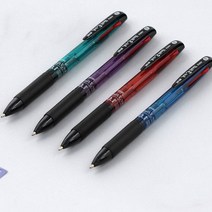 초저점도 3색 브랜드 볼펜 명품 필기감좋은 펜 4종 1.0mm 신기한 학용품 특이한 얇은 각인 색볼펜 볼팬 잘써지는 부드러운 선물용 다색 공시생 유성 삼색 사무용 필기구, 레드 1자루 1.0mm