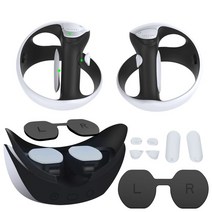 Newzerol[2023년 신등장 ][1+1 세트]PS5 PSVR 2에 대응 렌즈 프로텍터 방진 커버 Sense 컨트롤러 버튼용 점착식 패드 실리콘제 방활성 부드러운