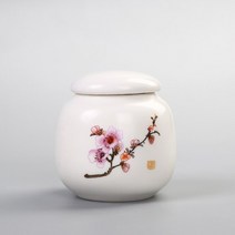 장례용품 장례 용품 입관 상조 기념 컨테이너 애완 동물 유골 항아리 도자기 항아리 화장 애완 동물 새 애쉬 홀더 집에서 매장, 매화 2송이, s