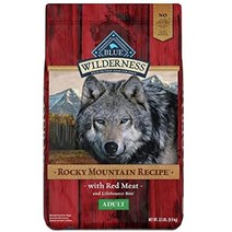 블루 버팔로 성인 건식 강아지 사료 bison 22-lb, 붉은 고기, 22파운드(1팩)