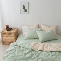 국내산 고밀도 순면 차렵이불세트 구스 리빙 노르딕 누비지오 슬립 원단