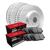 R1 Concepts Front Rear Brakes and Rotors Kit |Front Brake Pads| Optimum OEp Pads WBUN2-80021