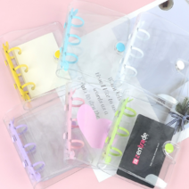 미니키링앨범케이스 무지 포토티켓 투명콜북 포카보관함 포토티켓 증명사진보관 3공 화일 파일, 화이트