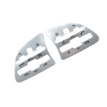 스테빌라이저 스태빌라이저 벤츠 하체 부싱 호환알루미늄 합금 자동차 핸들 버튼 커버 트림 메르세데스 벤, 02 Silver