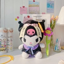 밍블밍블 학사모 인형 졸업식 졸업 스마일꽃 꽃다발 선물 세트, 쿠로미 학사모