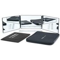 HomeBuddy 삼면경 셀프 컷 화장 거울 접이식 턱수염 트리밍 후두부 거울 뒤가 보이는 3웨이 미러