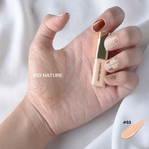 스틱컨실러 다크 서클과 여드름 자국을 커버하는 1pc 미니 컨실러 리퀴드 파운데이션 페이스 컬러 코렉터 4 색 페이셜 메이크업 화장품, 03-자연-1pc
