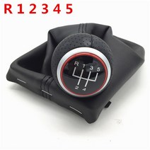 자동차 스타일링 12mm 기어 시프트 노브 게이터 부트 레버 핸들 헤드 방진 커버 audi a4 s4 b8 8k a5 8t q5 8r s line 2007-2015, r 1 2 3 4 5 빨간색