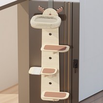 고양이 캣타워 간단설치 문걸이 나무 캣휠, B