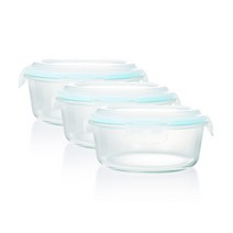 [익일출고] 강블리 블링락G 유리 밀폐용기, 원형 1750ml, 3개