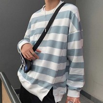 이지핏 남자 학생 가을 코디 긴팔 캐주얼 스트라이프 맨투맨 남자학생맨투맨 신학기남자코디 남자대학생데일리룩 오버핏맨투맨 스트라이프맨투맨 남자옷쇼핑몰 가을긴팔티셔츠 라운드넥맨투맨 남자친구생일선물 캐주얼남친룩코디