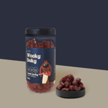 신제품-위키도키 져키 400g (양 오리 소 연어) 칭찬용 훈련용 야외용으로 기호성 좋은간식