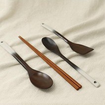 블랙 그라데이션 옻칠조리도구 우드 A세트 주걱 나무스푼 부엌기구 커트러리 뒤집개 건지기, A SET 조리도구 4종