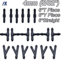 18pcs 유니버설 조이너 파이프 커넥터 t 피스 스트레이트 티 3 웨이 y 피스 공기 연료 물 가솔린 와이퍼 와셔 노즐 호스 튜빙